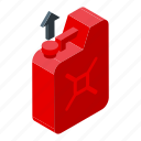 gasoline, canister, isometric