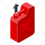gasoline, canister, isometric 
