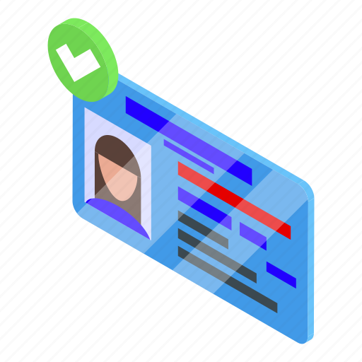 Driver, license, isometric icon - Download on Iconfinder