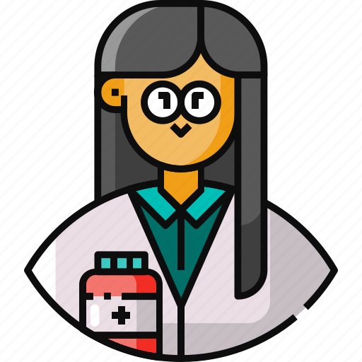 Avatar, female, frontliner, pharmacist, researcher icon - Download on Iconfinder