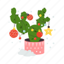 cactus, light, flat, icon, cacti, plant, houseplant, flower, decoration
