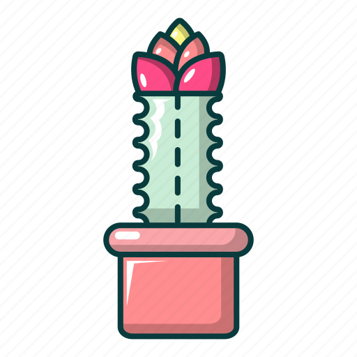 Cactus, cartoon, christmas, floral, flower, hand, schlumbergera icon - Download on Iconfinder