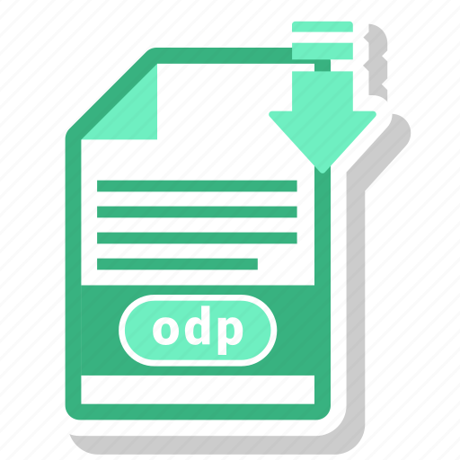 Document, extension, folder, odp, paper icon - Download on Iconfinder