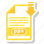 document, extension, folder, paper, pps 