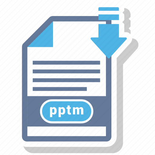 Document, file, file format, pptm icon - Download on Iconfinder