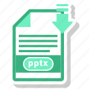 document, file, file format, pptx 