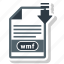 document, extension, folder, paper, wmf 