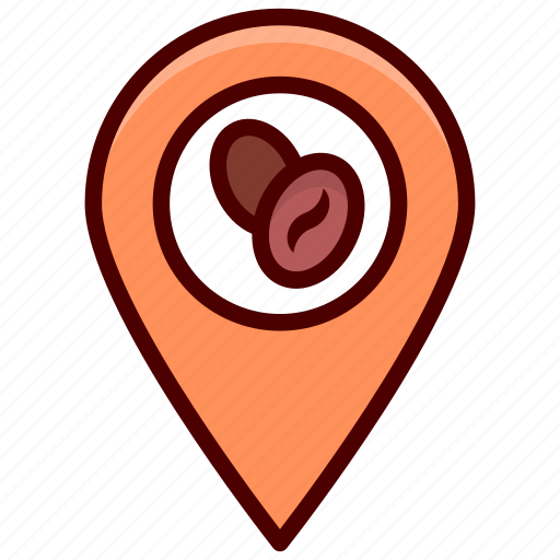 Cafe, coffee, food, location, map icon - Download on Iconfinder