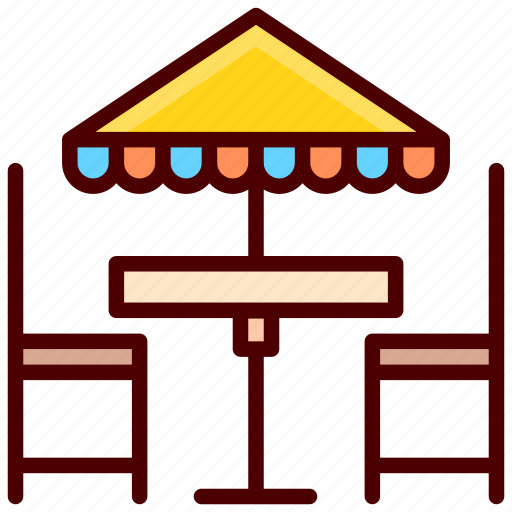 Cafe, furniture, table, umbrella icon - Download on Iconfinder