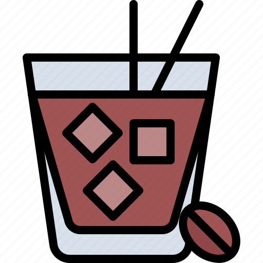 Coffee, ice, cold, glass, cafe, drink, shop icon - Download on Iconfinder
