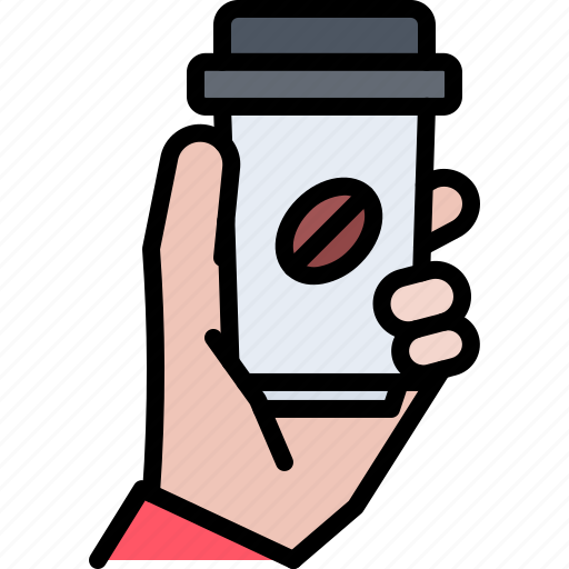 Hand, glass, coffee, cafe, drink, shop icon - Download on Iconfinder