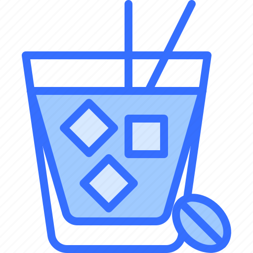 Coffee, ice, cold, glass, cafe, drink, shop icon - Download on Iconfinder