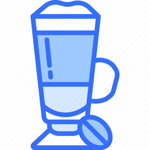 Latte, coffee, glass, cafe, drink, shop icon - Download on Iconfinder