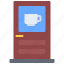 door, cup, cafe, drink, coffee, shop 