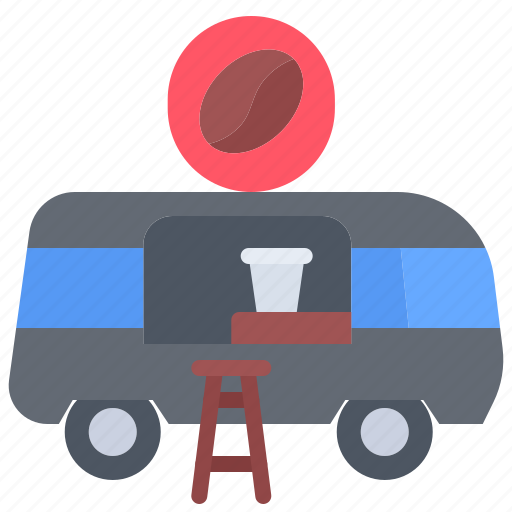 Trailer, chair, coffee, glass, cafe, drink, shop icon - Download on Iconfinder