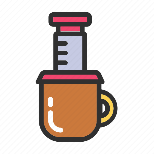 Aeropress, beverage, brew, brewing, espresso, maker, cafe icon - Download on Iconfinder