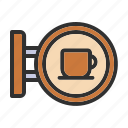 cafe, sign, business, restaurant, coffee, shop