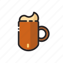 cafe, cappuccino, mug, beverage, coffee, cup, hot