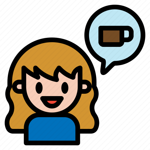Girl, customer, coffee, cafe, drink, shop icon - Download on Iconfinder