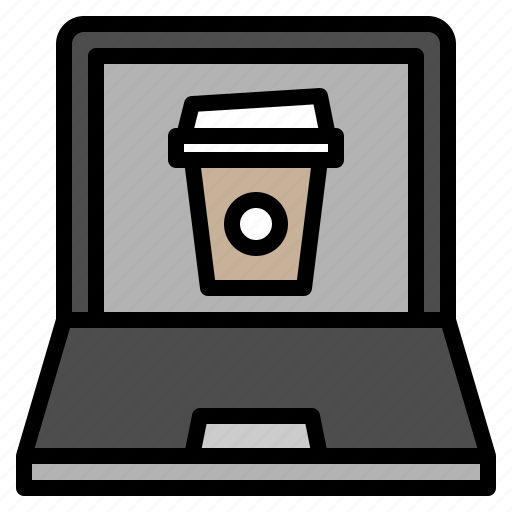Laptop, cafe, online, food, delivery, coffee, shopping icon - Download on Iconfinder