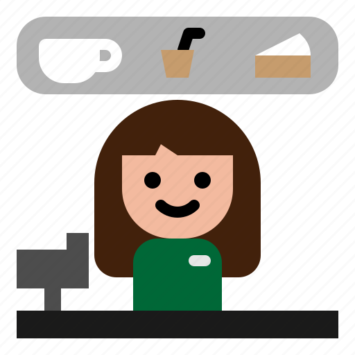 Cafe, coffee, cake, counter, espresso, staff, barista icon - Download on Iconfinder
