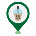 map, boba, tea, bubble, sign, cafe, gps