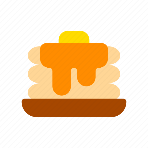 Pancake, breakfast, food, bakery, hotcake, butter, honey icon - Download on Iconfinder
