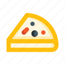 pizza, slice, piece, pie, food, berries, bakery