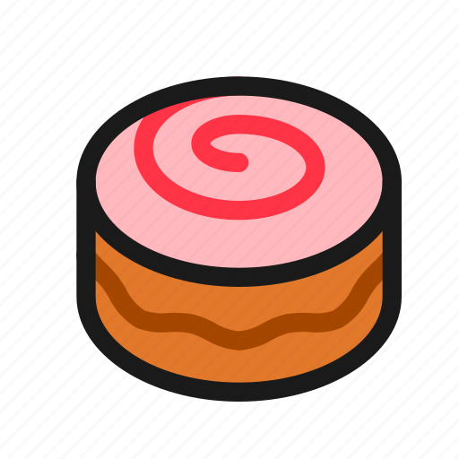 Swiss, roll, cake, bakery, cinnamon, cream, baking icon - Download on Iconfinder