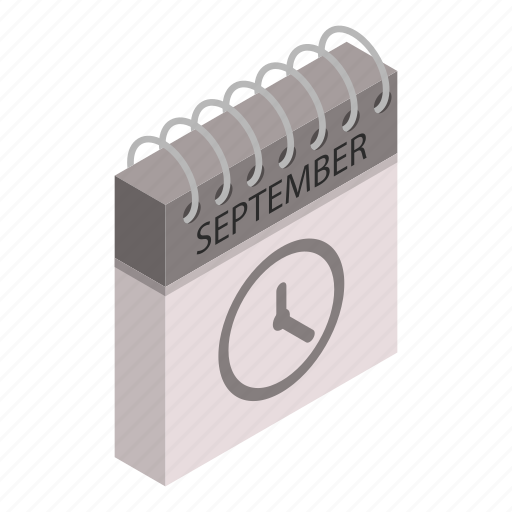 Calendar, cartoon, date, day, isometric, september, time icon - Download on Iconfinder