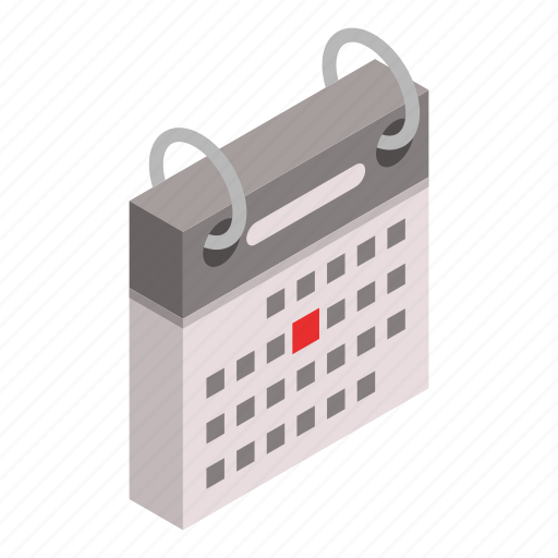 Calendar, cartoon, date, day, diary, festive, isometric icon - Download on Iconfinder
