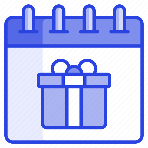 Birthday, gift, hamper, box, present, schedule, calendar icon - Download on Iconfinder