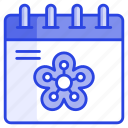 spring, calendar, reminder, almanac, schedule, yearbook, flower