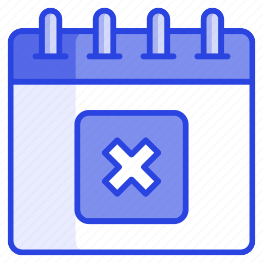 Reject, cross, sign, cancel, calendar, schedule, organizer icon - Download on Iconfinder