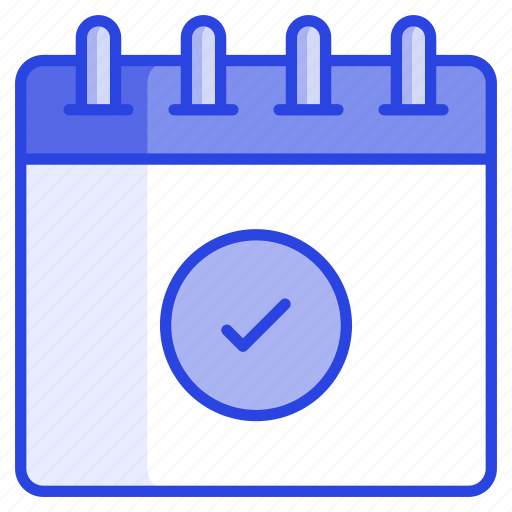 Calendar, planner, approved, verified, appointment, agenda, check icon - Download on Iconfinder