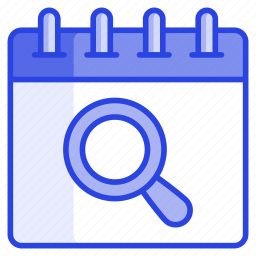 Search, magnifier, event, holiday, magnifying, glass, calendar icon - Download on Iconfinder