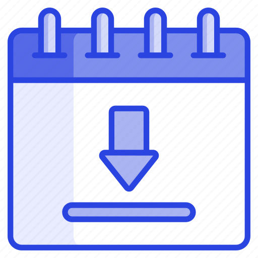 Download, downward, arrow, downloading, data, schedule, calendar icon - Download on Iconfinder