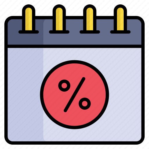 Promotion, date, percentage, calendar, schedule, planner, agenda icon - Download on Iconfinder