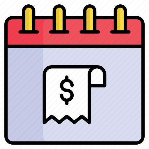 Paying, receipt, bill, payment, money, schedule, calendar icon - Download on Iconfinder