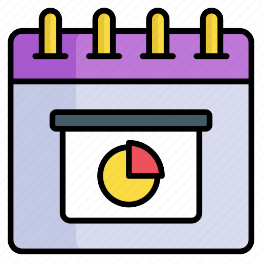Presentation, pie, chart, analysis, schedule, calendar, planner icon - Download on Iconfinder