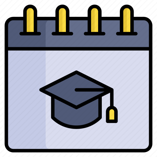 Graduation, date, calendar, education, schedule, academic, semester icon - Download on Iconfinder