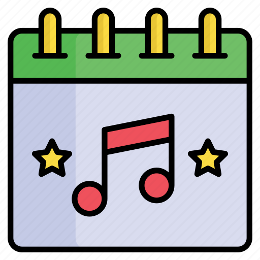 Music, concert, note, schedule, calendar, planner, event icon - Download on Iconfinder