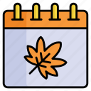 autumn, maple, leaf, weather, schedule, calendar, planner