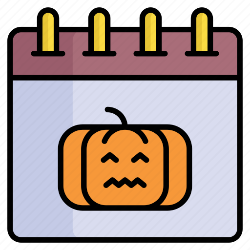 Halloween, pumpkin, scary, schedule, calendar, event, almanac icon - Download on Iconfinder
