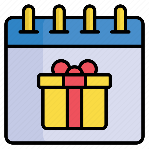 Birthday, gift, hamper, box, present, schedule, calendar icon - Download on Iconfinder