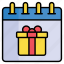 birthday, gift, hamper, box, present, schedule, calendar 