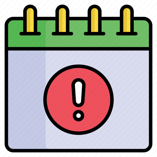 Alert, error, warning, exclamation, mark, calendar, schedule icon - Download on Iconfinder