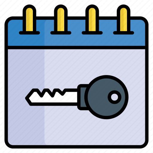 Key, access, password, passkey, schedule, calendar, reminder icon - Download on Iconfinder