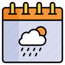 weather, cloud, sun, rainy, meteorology, schedule, calendar
