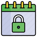 security, lock, padlock, secure, schedule, calendar, almanac